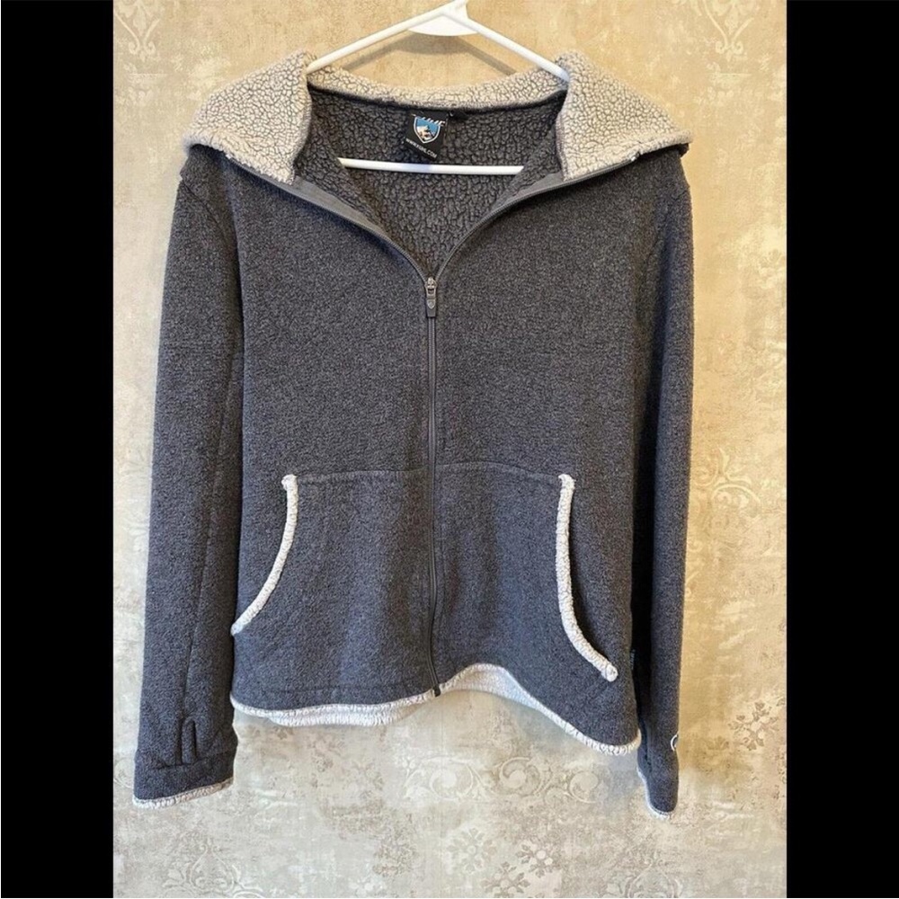Kuhl Womens Alfpace Fleece Jacket Hoodie  Zip Front Size Large
